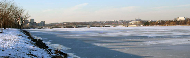 image of potomac river ice